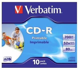 Verbatim CD-RW  CD 700MB (10 Pezzi)