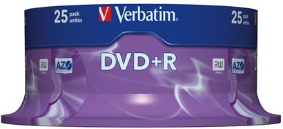 Verbatim DVD-RW  DVD 4.7Gb (25 Pezzi)