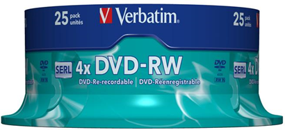 Verbatim DVD-RW Matt Silver 4,7 GB 25 pezzo(i) Verbatim DVD-RW Matt Silver 4,7 GB 25 pezzo(i)