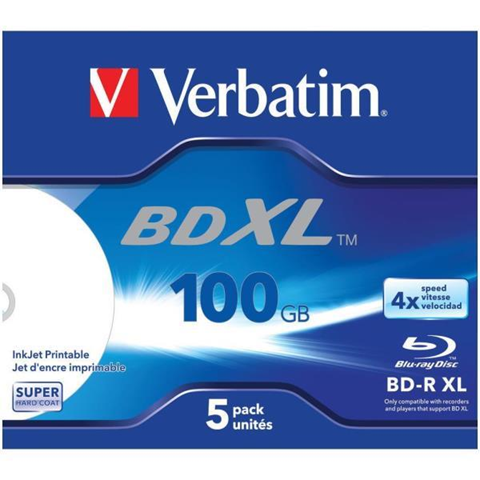 Verbatim BD-R XL 100Gb 4x, 5-pack