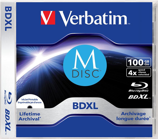 Verbatim MDISC Lifetime archival BDXL 100GB - Jewel case 1 pezzi Verbatim MDISC Lifetime archival BDXL 100GB - Jewel case 1 pezzi