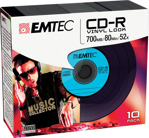 Emtec CD-R Vinyl Look 700 MB 10 pezzo(i) Emtec CD-R Vinyl Look 700 MB 10 pezzo(i)