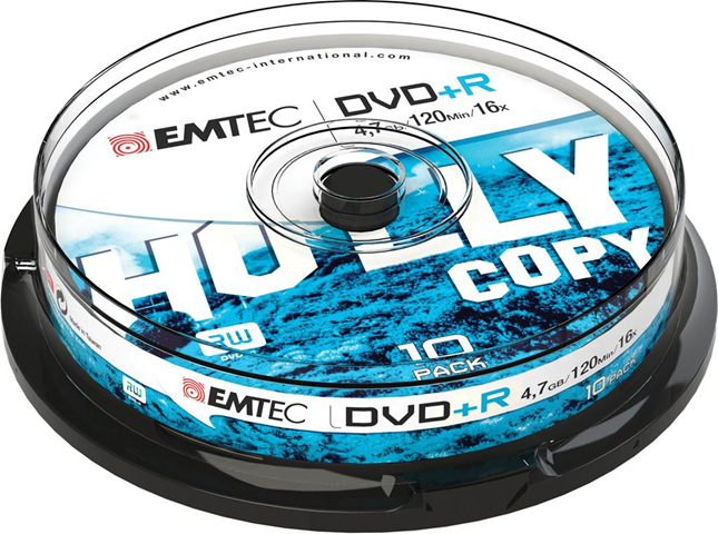 Emtec DVD+r  4,7Gb 10pcs 16x cake new package