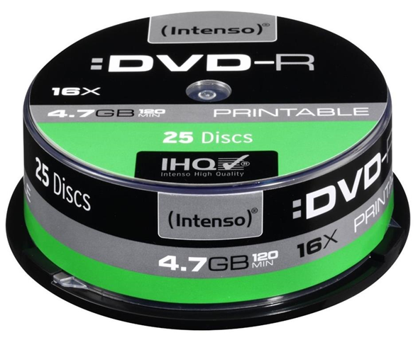 Intenso DVD-R 4.7GB, Printable, 16x 4,7 GB 25 pezzo(i)