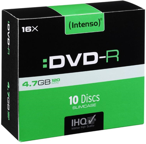 Intenso DVD-R 4.7GB, 16x 4,7 GB 10 pezzo(i)