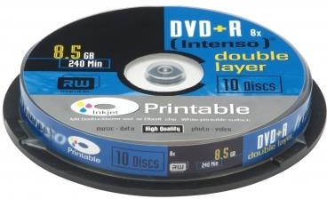 Intenso 1x10 DVD+R 8.5GB 8x Double Layer printable 8,5 GB DVD+R DL 10 pezzo(i) Intenso 1x10 DVD+R 8.5GB 8x Double Layer printable 8,5 GB DVD+R DL 10 pezzo(i)