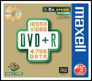 Maxell DVD+r 4.7Gb 16x slim Case conf.10s