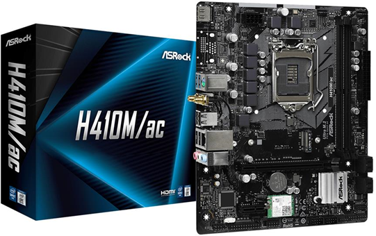 ASRock H410M/ac Intel H410 LGA 1200 micro ATX ASRock H410M/ac Intel H410 LGA 1200 micro ATX