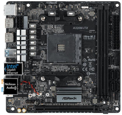 ASRock A320M-ITX AMD Promontory A320 Presa AM4 mini ITX