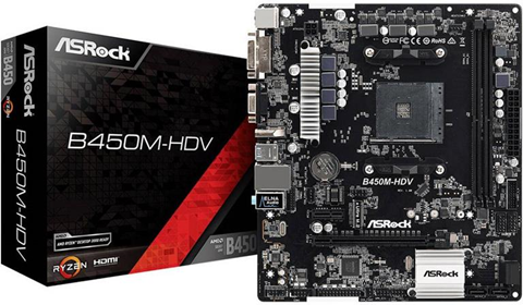 ASRock B450M-HDV Presa AM4 micro ATX AMD B450