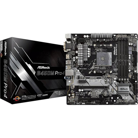 ASRock B450M Pro4 Presa AM4 micro ATX AMD B450