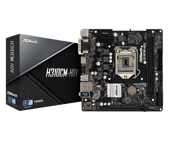 ASRock H310CM-HDV Intel H310 LGA 1151 (Presa H4) micro ATX ASRock H310CM-HDV Intel H310 LGA 1151 (Presa H4) micro ATX