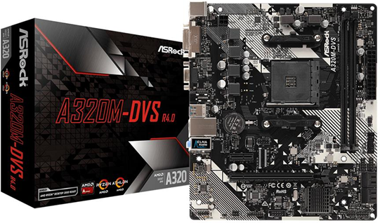 ASRock A320M-DVS R4.0 Presa AM4 micro ATX AMD A320 ASRock A320M-DVS R4.0 Presa AM4 micro ATX AMD A320
