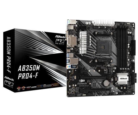 ASRock AB350M PRO4-F Presa AM4 micro ATX ASRock AB350M PRO4-F Presa AM4 micro ATX