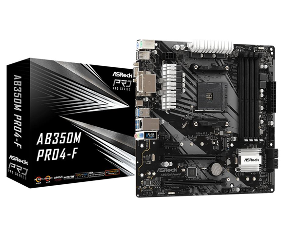 ASRock AB350M PRO4-F Presa AM4 micro ATX