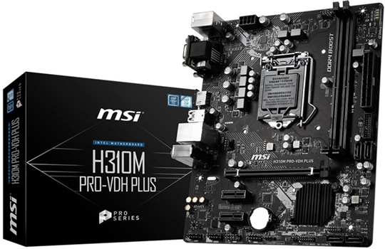 MSI H310M PRO-VDH PLUS scheda madre Intel H310 LGA 1151 (Presa H4) micro ATX MSI H310M PRO-VDH PLUS scheda madre Intel H310 LGA 1151 (Presa H4) micro ATX