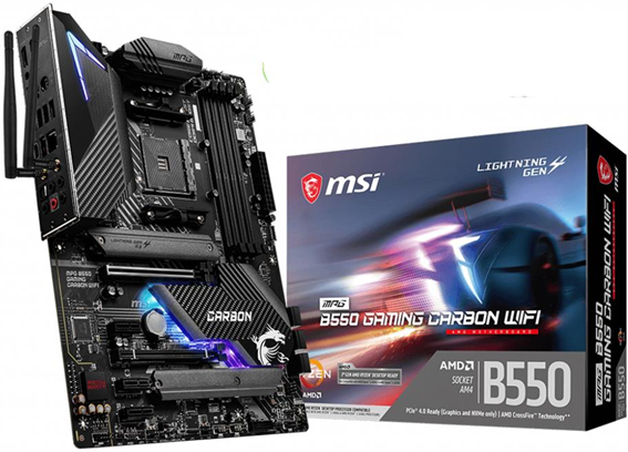 MSI MPG B550 Gaming Carbon WiFi AMD B550 Presa AM4 ATX