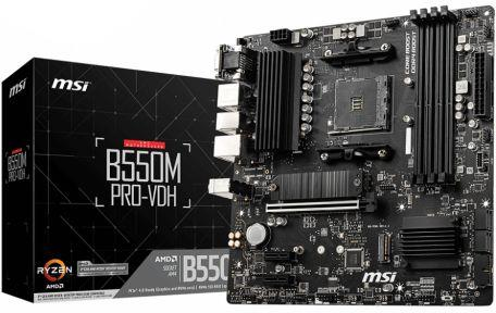 MSI B550M PRO-VDH scheda madre AMD B550 Presa AM4 micro ATX MSI B550M PRO-VDH scheda madre AMD B550 Presa AM4 micro ATX