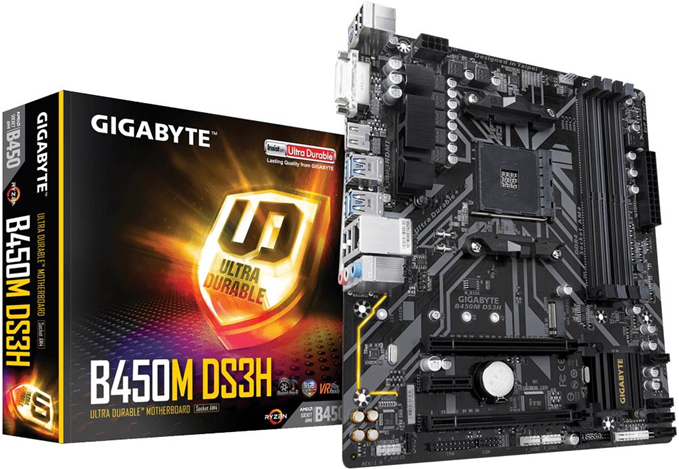 Gigabyte B450M DS3H scheda madre AMD B450 Presa AM4 micro ATX Gigabyte B450M DS3H scheda madre AMD B450 Presa AM4 micro ATX