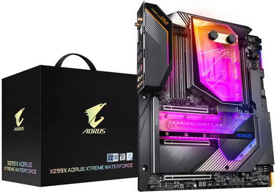 Gigabyte X299X Aorus Xtreme Waterforce Intel X299 Express LGA 2066 (Socket R4) XL-ATX Gigabyte X299X Aorus Xtreme Waterforce Intel X299 Express LGA 2066 (Socket R4) XL-ATX