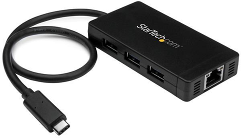 StarTech.com Hub USB 3.0 a 3 porte con USB-C e Ethernet Gigabit - Include Adattatore di Alimentazione StarTech.com Hub USB 3.0 a 3 porte con USB-C e Ethernet Gigabit - Include Adattatore di Alimentazione
