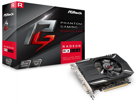 ASRock 90-GA0500-00UANF Radeon RX 550 2GB GDDR5 scheda video ASRock 90-GA0500-00UANF Radeon RX 550 2GB GDDR5 scheda video