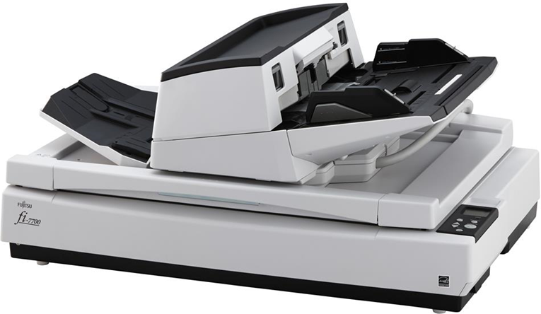 Fujitsu fi-7700 600 x 600 DPI Scanner piano e ADF Nero, Bianco A3