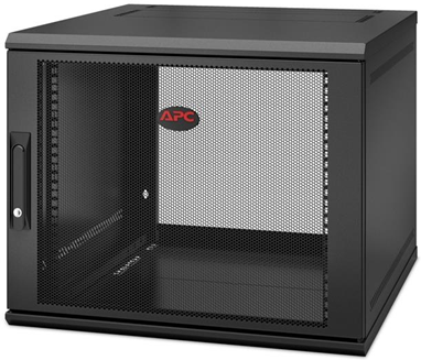 APC NetShelter WX 9U Single Hinged Wall-mount Enclosure 600mm Deep Da parete Nero