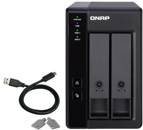 QNAP TR-002 array di dischi Nero QNAP TR-002 array di dischi Nero