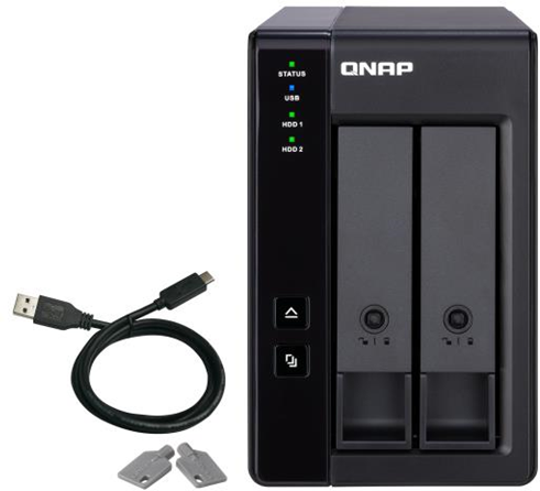 QNAP TR-002 array di dischi Nero