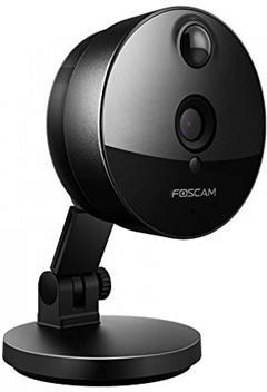 Foscam C1 Telecamera IP HD 720p da Interno, Wireless, P2P, Visore Notturno, 115, Slot Micro SD, Rilevatore Movimenti, Nero