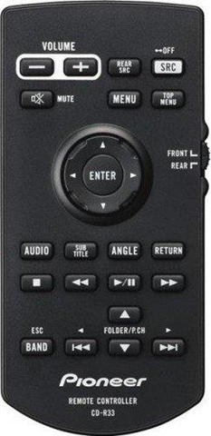 Pioneer CD-R33 remote control - remote controls (Black, DVD/Blu-ray, push buttons)