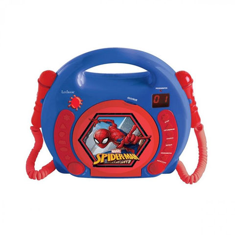 Lexibook Spiderman Lettore CD portatile Blu, Rosso