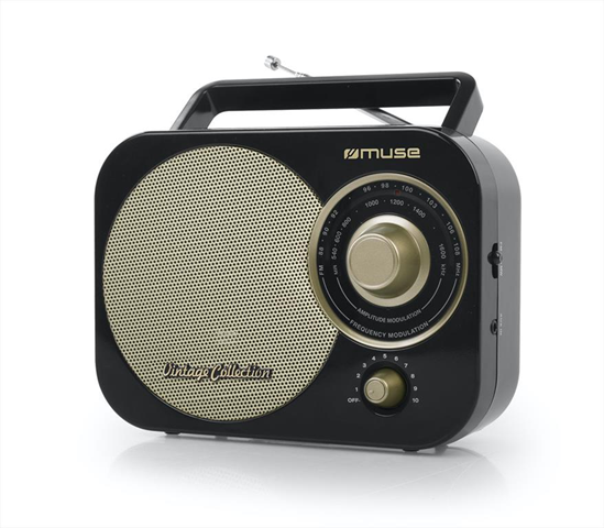 Muse M-055 RB radio Portatile Analogico Nero, Oro