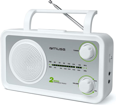 Muse M-06 SW radio Portatile Analogico Argento, Bianco Muse M-06 SW radio Portatile Analogico Argento, Bianco