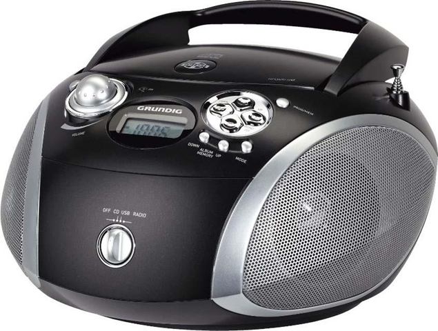 Grundig 1445 Radio CD USB Mp3, Nero/Argento Grundig 1445 Radio CD USB Mp3, Nero/Argento