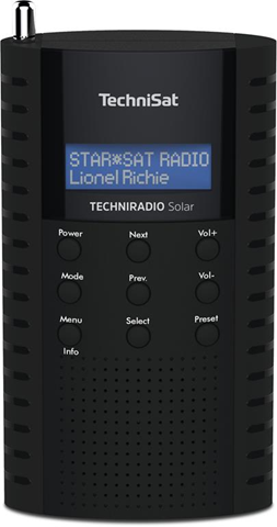 TechniSat Solar Portatile Analogico e digitale Nero