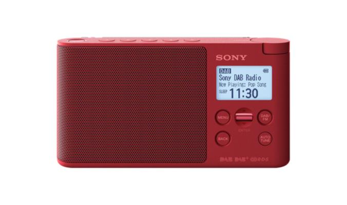 Sony XDR-S41D radio digitale portatile, con DAB+,FM, 87.5 - 108 MHz, 174.928 - 239.2 MHz, Auto tuning, rosso