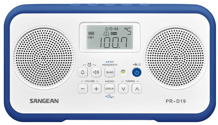 Sangean PR-D19 Portatile Digitale Blu, Bianco radio Sangean PR-D19 Portatile Digitale Blu, Bianco radio