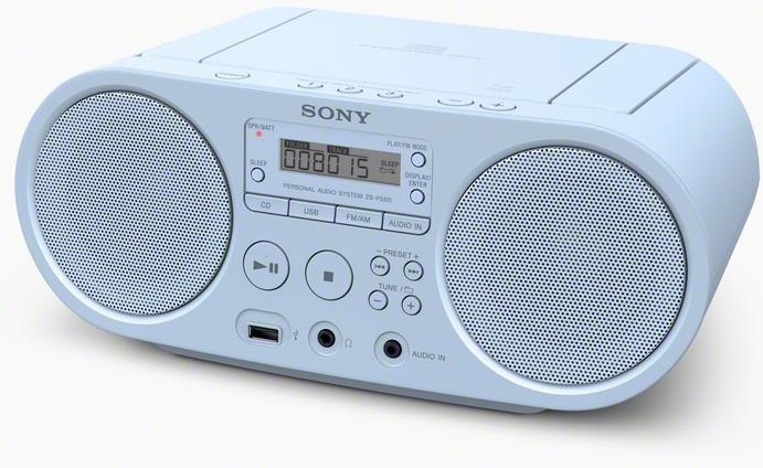 Sony ZSP-S50 Stereo Portatile con Lettore CD, Radio FM, Ingresso Aux, USB, Azzurro Sony ZSP-S50 Stereo Portatile con Lettore CD, Radio FM, Ingresso Aux, USB, Azzurro