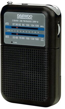 Daewoo DRP-8 radio Personale Analogico Nero