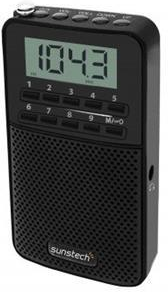 Sunstech rpds81Radio portatile digitale AM/FM con altoparlante integrato e funzione Sleep, colore: nero