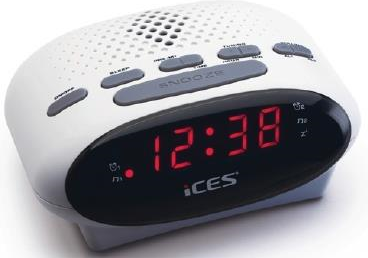 Ices ICR-210 Orologio Bianco radio Ices ICR-210 Orologio Bianco radio