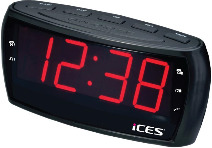 Ices Electronics ICR-230-1 Orologio Nero radio Ices Electronics ICR-230-1 Orologio Nero radio
