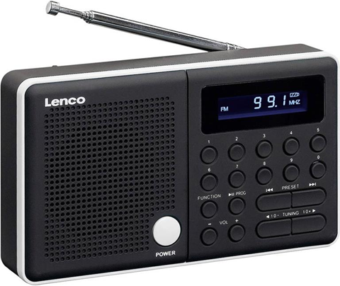 Lenco FM Radio portatile  MPR-034 SD, USB, FM ricaricabile Nero, Bianco Lenco FM Radio portatile  MPR-034 SD, USB, FM ricaricabile Nero, Bianco