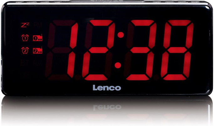 Lenco CR-30 radio Orologio Analogico Nero