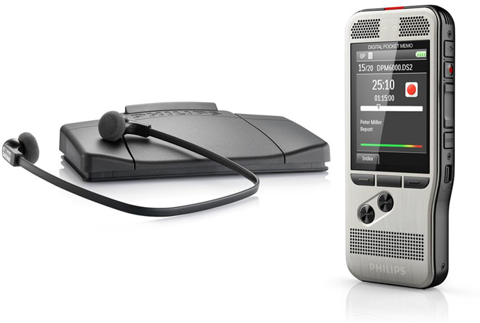 Philips DPM 6700 Flash card Argento dittafono Philips DPM 6700 Flash card Argento dittafono