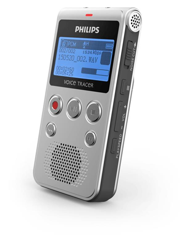 Philips Voice Tracer DVT1300 Memoria interna Nero, Argento