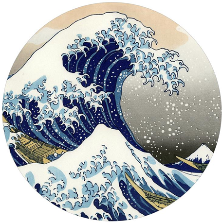 Age Print Panno Feltro Per Giradischi Onda Hokusai Slipmat