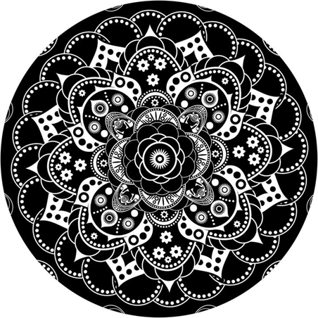 Age Print Panno Feltro Per Giradischi Mandala Slipmat